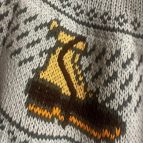 LLBean Fisherman Sweater, Crewneck Novelty Large - Picture 3 of 6